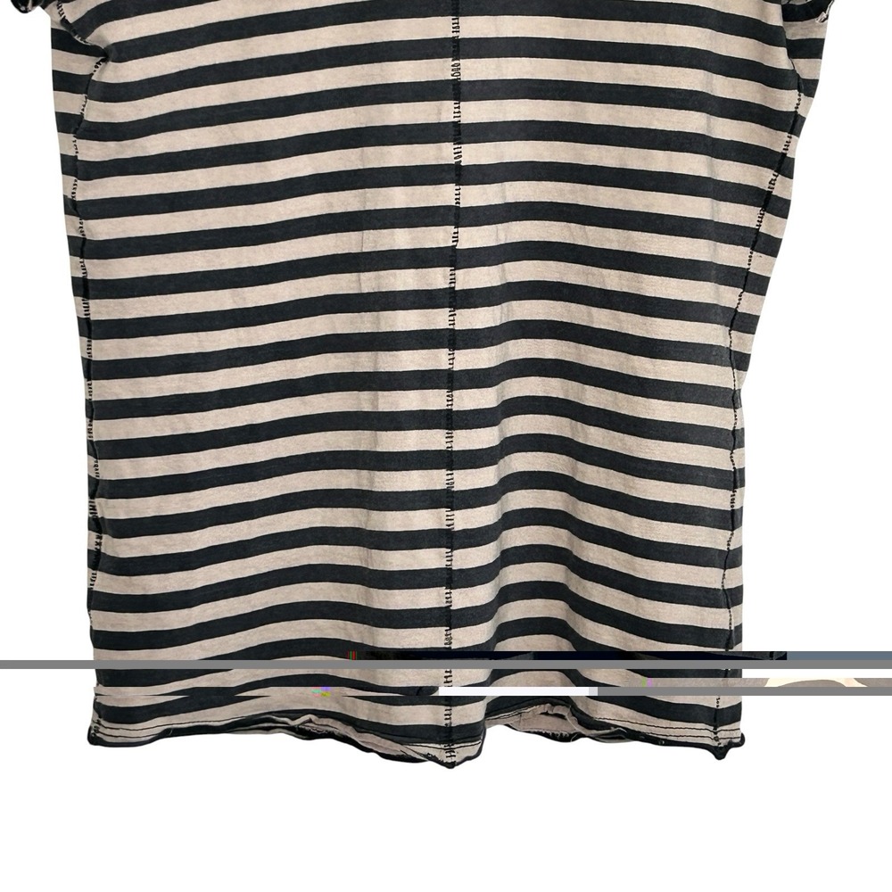 VTG Y2k Free People Striped T Shirt XS Grunge Indie Sleaze Festival V Neck Peru - Picture 7 of 11
